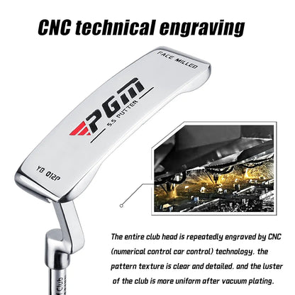 PGM Men's Left-Handed Putter - 950 Steel Shaft, Stainless Steel Head - Easy Flop Shots