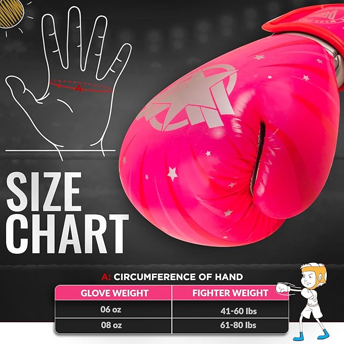 WYOX Kids Boxing Gloves 4oz 6oz 8oz – Youth Punching Gloves for Boys & Girls Ages 3–15 – Sparring Gloves for Punching Bag, Kickboxing, Muay Thai, MMA – Boxing Gloves for Kids Training Set