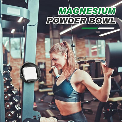 Gym Chalk Bowl Container Magnetic Chalk Holder Weightlifting Workout Gym Multi Position Chalk Bowl Accessory