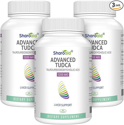 TUDCA Liver Support Supplements 1200 mg-Third Party Tested-High Strength Formula-Bile Salts for Liver Detox Cleanse-180 Vegan Capsules for Liver,Kidney,Gallbladder Health