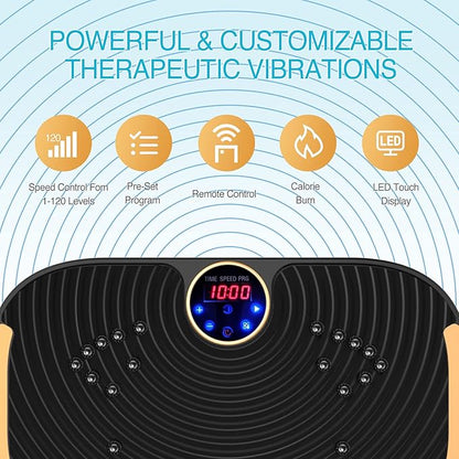 AXV Vibration Plate Exercise Machine Whole Body Workout Vibrate Fitness Platform Lymphatic Drainage Machine for Weight Loss Shaping Toning Wellness Home Gyms Workout