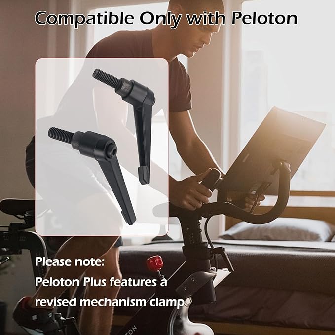 Exercise Bike Seat an Handle Height bar Adjustment Lever for Peloton Bike Replacement Parts, Adjustable Alloy L-Handle Accessories -2 Pack