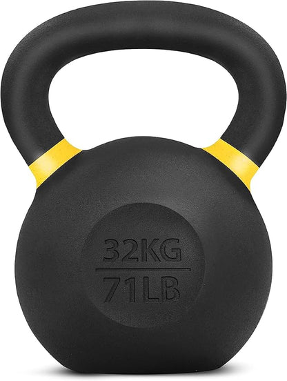 Yes4All Powder Coated Cast Iron Kettlebell Strength Training Kettlebells Weight Set for Full Body Workout, Home Gym