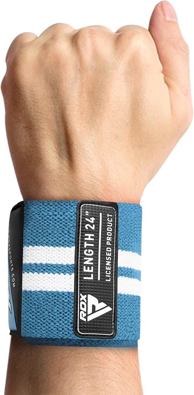 RDX Weight Lifting Wrist Support Wraps, 36” 24” 18” Professional Grade Elasticated Cotton Straps, Gym Fitness Workout Strength Training Bodybuilding Powerlifting Deadlifting Calisthenics, Men Women