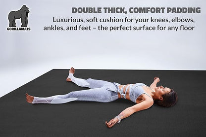 Gorilla Mats Premium Large Yoga Mat – 6' 4' x 8mm Extra