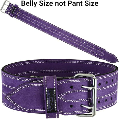 MRX Powerlifting Leather Belt 4" Wide 10mm Thickness 2 Prong