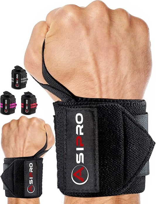 Wrist Wraps for Weightlifting 18" Wrist Straps for Weightlifting Weight Lifting Wrist Wraps for Men & Women, Muñequeras para Gym Wrist Support for Working Out, Gym Wrist Wraps for Powerlifting
