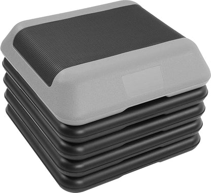 Step Aerobic Platform, Exercise Step with 5 levels Adjustable Height, 4 Stackable Risers, Fitness Training Workout Stepper for Home Gym, Cardio Strength, Multiple Options