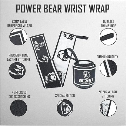 Wrist Wraps for Weightlifting 18” Premium Quality Wrist Support for Bodybuilding Heavy Duty Thumb Loop Powerlifting, Strength Training for Men and Women