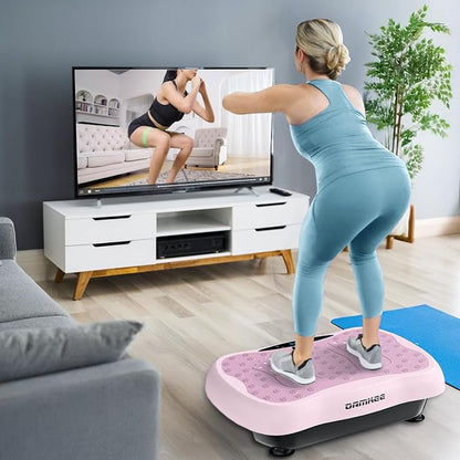 Vibration Plate Exercise Machine, Vibration Plateform for Lymphatic Drainage, Whole Body Workout Vibrate Fitness Board for Weight Loss Shaping Toning, Home Gym Equipment
