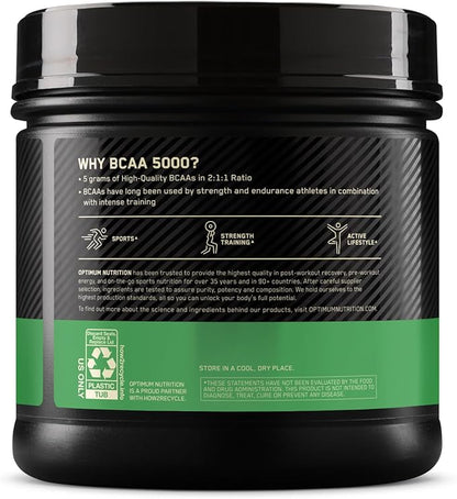 Optimum Nutrition Instantized BCAA Powder, Unflavored, Keto Friendly Branched Chain Essential Amino Acids Powder, 5000mg, 60 Servings (Packaging May Vary)