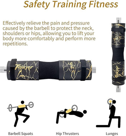 Squat Pad Barbell Pad - Neck & Shoulder Protective Foam Workout Weight Lifting Bar Cushion for Lunges & Hip Thrusts, Fit Standard and Olympic Bars Perfectly, Multi-color Choices
