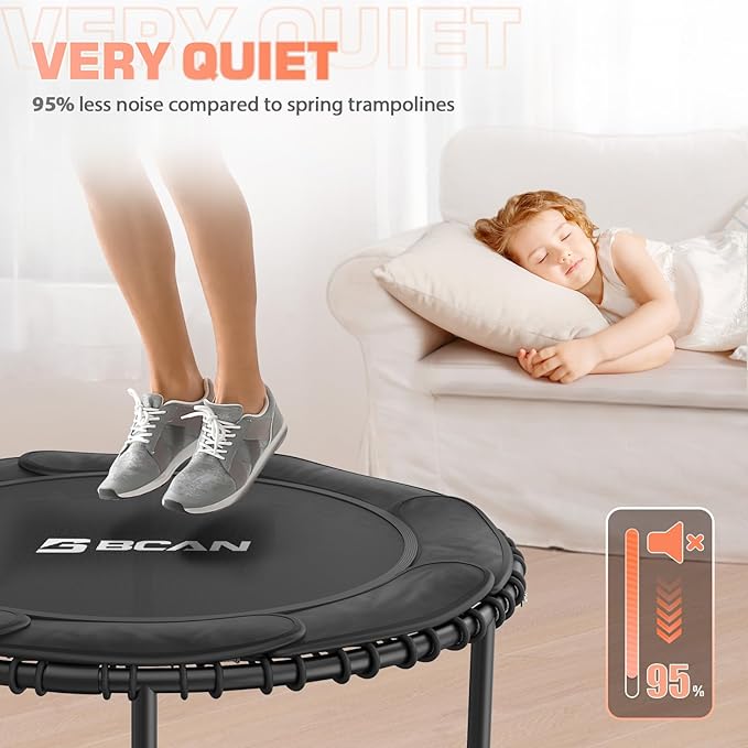 BCAN 450/550 LBS Foldable Mini Trampoline 40"/48"/50" Fitness