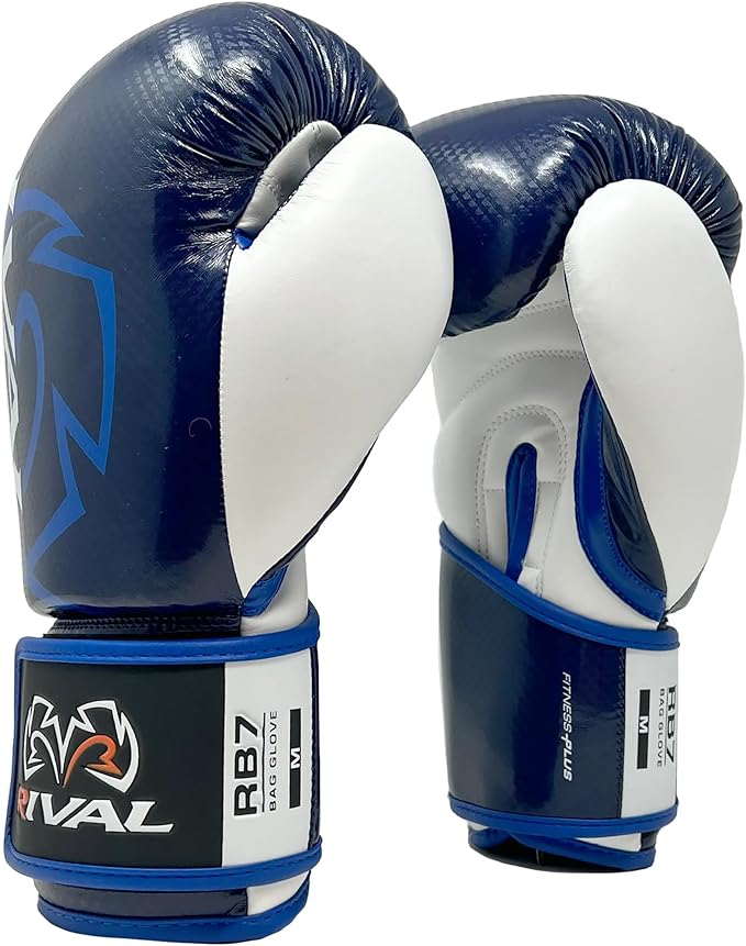 RIVAL Boxing RB7 Fitness Plus Bag Gloves, Ergo Strap System and High-Density Layered Padding for Heavy Bag and Mitt Work