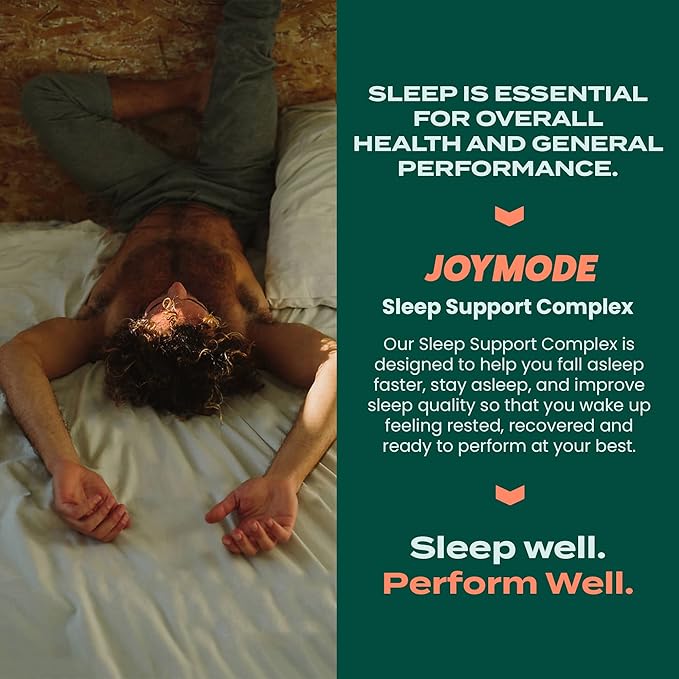 JOYMODE Sleep Aid Supplement for Adults (60 ct) with L Theanine, Melatonin & 125mg Magnesium Glycinate, 500mg Tart Cherry Extract from CherryPURE for Sleep Support