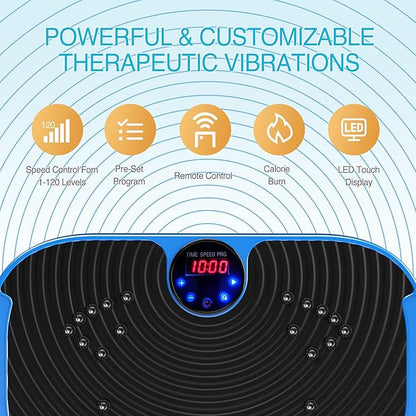 AXV Vibration Plate Exercise Machine Whole Body Workout Vibrate Fitness Platform Lymphatic Drainage Machine for Weight Loss Shaping Toning Wellness Home Gyms Workout