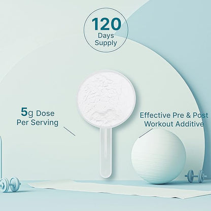 Instant Creatine Monohydrate Powder 120 Servings - 5000mg(5g) Per Serving | Unflavored Micronized Creatine | Improve Performance & PreWorkout Recovery | Vegan, Keto | Non-GMO, No Filler