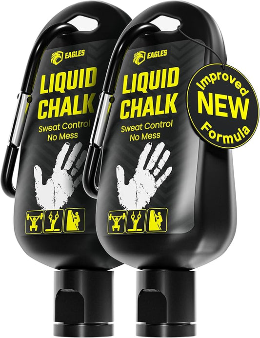 EAGLES Pro Grade Liquid Chalk 60ml, 1, 2, 3 or 4 Pack Mess-Free Chalk for Weightlifting, Gymnastics Rock Climbing, Dancing, Pole Grip - Sports & Workout Chalk - Sweat-Resistant Long Lasting