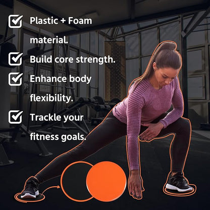 ZILLEEN Exercise Sliders for Working Out Fitness Discs 2 Pack