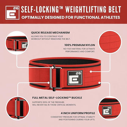 Self-Locking Weight Lifting Belt - Premium Weightlifting Belt