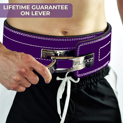 Flexz Fitness Lever Weight Lifting Belt Leather - 10MM 13MM 13MM Powerlifting