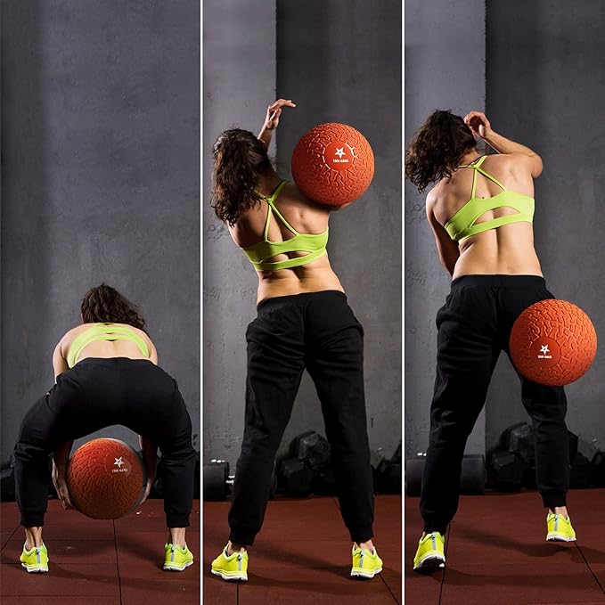 Yes4All Upgraded Version Durable Solid Slam Medicine Balls 10-40lbs, multicolor (15 Lbs,