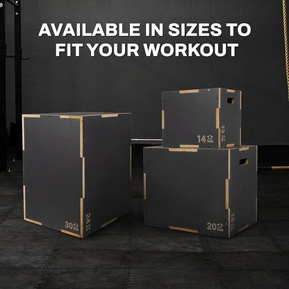 Signature Fitness 3 in 1 Non-Slip Wooden Plyo