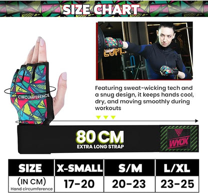 WYOX Gel Boxing Hand Wraps Inner Gloves for Men & Women, 80cm Quick Wrist Straps, Padded Knuckle Protection for Muay Thai Kickboxing, Hand Wraps for Boxing & Martial Arts