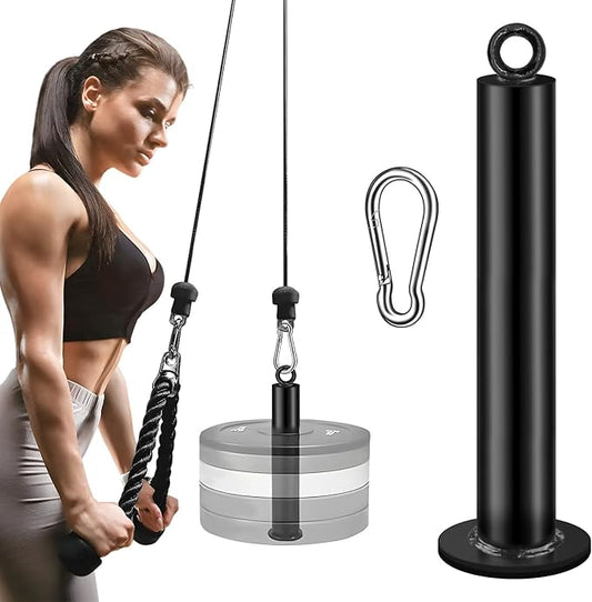 Fitness Cable Pulley System, Gym LAT and Lift Pulldown Machine Attachments, LAT Pull Down Bar Home Workouts Equipments for Biceps Triceps Shoulder Arm Curl Forearm Muscle Strength Exercise
