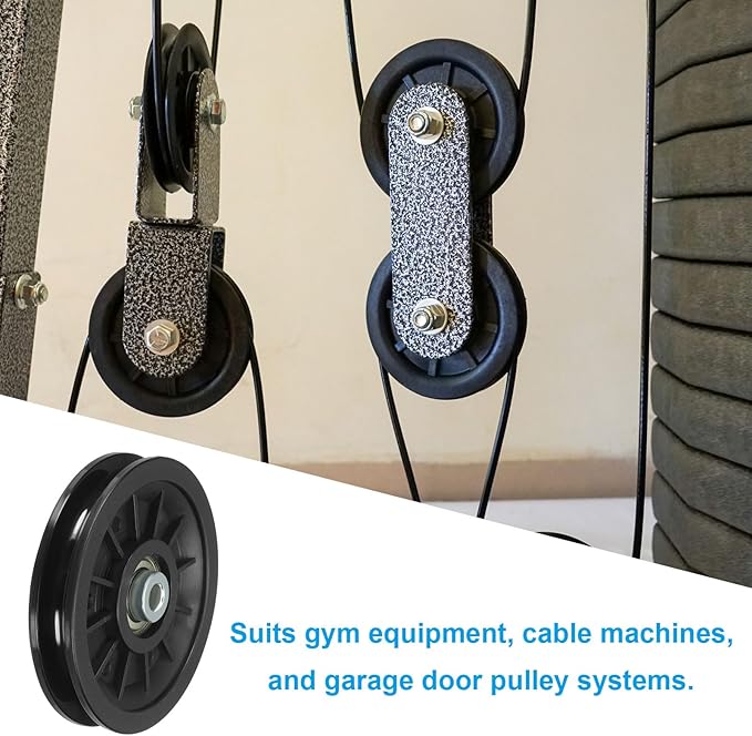 PATIKIL Universal Bearing Pulley, Wheel Nylon Bearing Pulley Wheel Lifting Replace