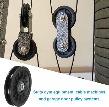 PATIKIL Universal Bearing Pulley, Wheel Nylon Bearing Pulley Wheel Lifting Replace