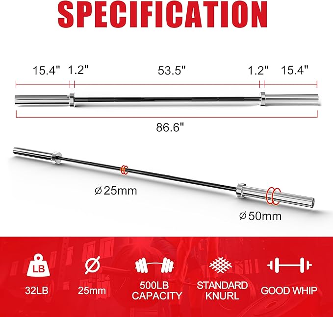 Olympic Barbell Curl Bar EZ Bar Strength Training