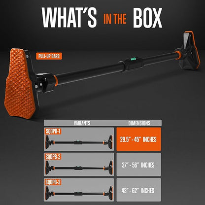 SQUATZ Adjustable Pull-Up & Chin-Up Bar-