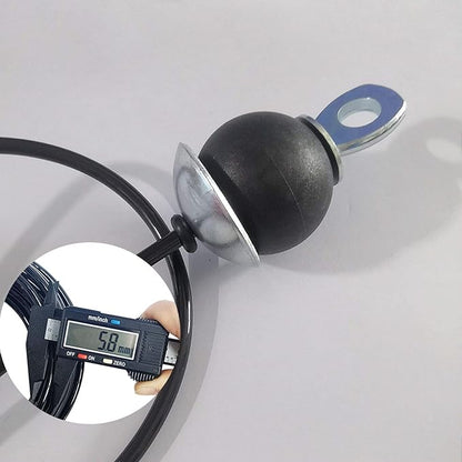 KORIKAHM Fitness Pulley Cable 118/157 / 197/236 Inch, LAT Pulldown Cable Replacement Gym Thick 6mm for Pulley System Cable Machine Accessories, PU Coating Steel Wire Rope with Stopper Ball