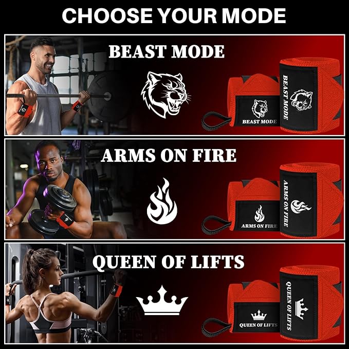 TECEUM Weightlifting 18" & 12" Wrist Wraps with Thumb Loop – Heavy Duty Wrist Workout Braces for Men and Women – Ideal for Powerlifting, Strength Training, Bodybuilding