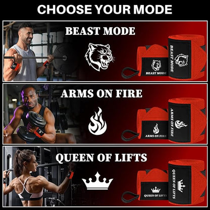 TECEUM Weightlifting 18" & 12" Wrist Wraps with Thumb Loop – Heavy Duty Wrist Workout Braces for Men and Women – Ideal for Powerlifting, Strength Training, Bodybuilding