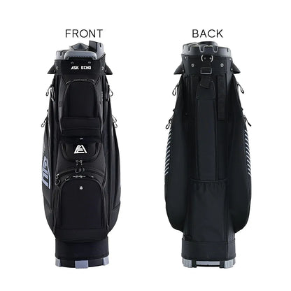 ASK ECHO 2024 T-Lock Golf Cart Bag with 14 Way Organizer Divider Top, Premium Cart Bag with Handles and Rain Cover, for Men