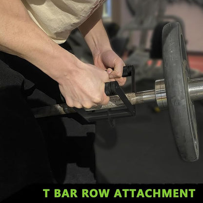 Tricep Press Down Bar, V Bar Cable Attachment, Steel with Non-Slip Rubber Grip (Black)