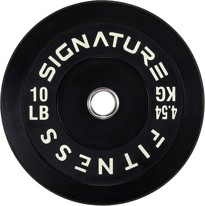Signature Fitness 2" Olympic Bumper Plate Weight Plates 7FT Olympic