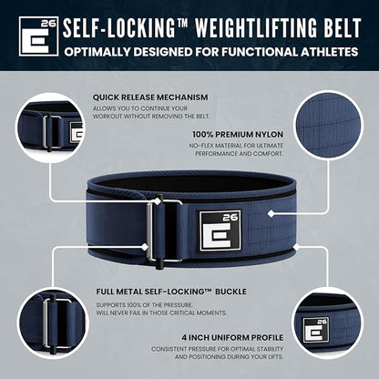 Self-Locking Weight Lifting Belt - Premium Weightlifting Belt