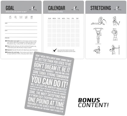 NewMe Fitness Dumbbell Workout Cards, Instructional Fitness Deck for Women & Men, Beginner Fitness Guide to Training Exercises at Home or Gym (Dumbbell, Vol 1)