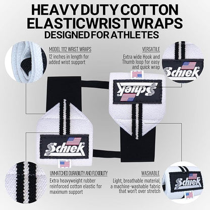 Schiek Sports Heavy Duty Model Wrist Wraps - Wrist Brace for Weight Lifting