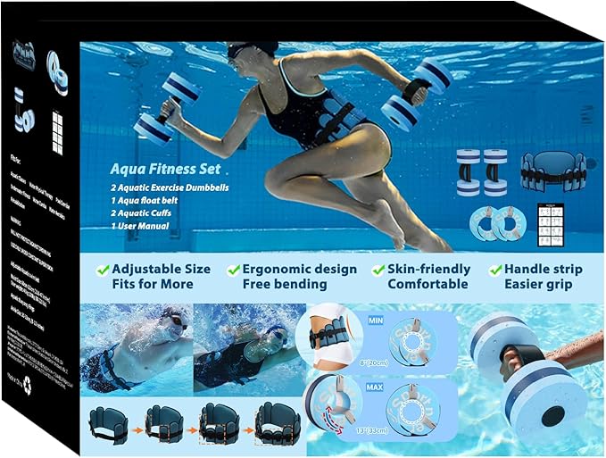 Sportneer Water Aerobics Pool Exercise Equipment New 6-Piece