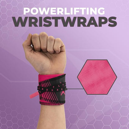 PICSIL Adjustable Wrist Support, Premium Fabric Weightlifting and Yoga Sweat Bands for Gym, for Women and Men, 1 Pair