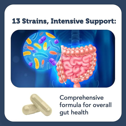 Vitamin Bounty Pro-50 Probiotic - 50 Billion Organisms and 13 Probiotic Strains that Promote Gut Health, Digestive Health Probiotic, Delayed Release Capsule with Prebiotic Greens - 60 Capsules, 2 Pack