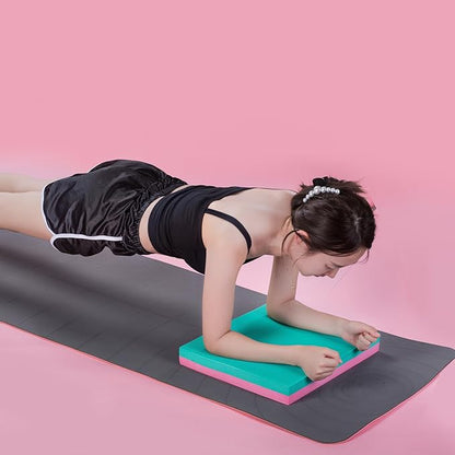Stability Trainer Pad - Foam Balance Exercise Pad Cushion for Therapy, Yoga, Dancing Balance Training, Pilates,and Fitness (Green-Pink)