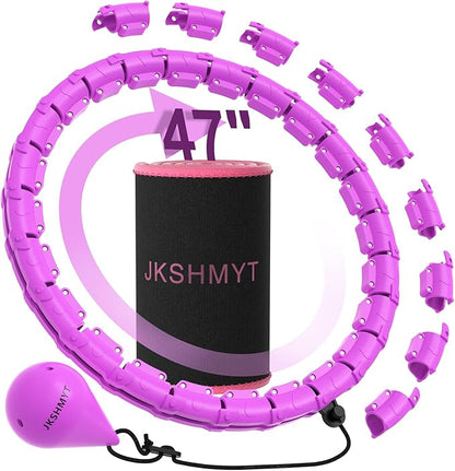 Weighted Hula Circle Hoops for Adults Weight Loss 47 Inch, 24 Detachable