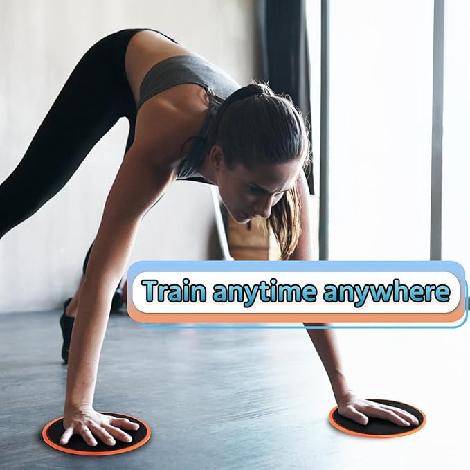 ZILLEEN Exercise Sliders for Working Out Fitness Discs 2 Pack