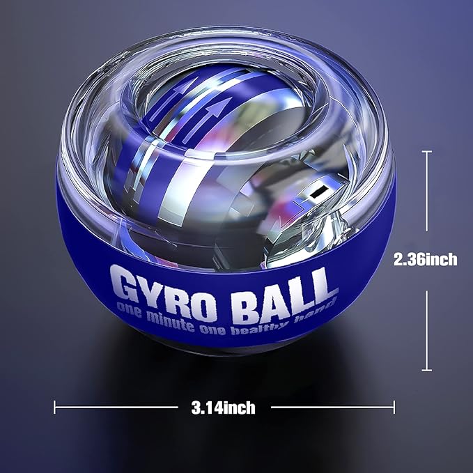 Wrist Trainer Ball Auto-Start Gyroscopic Forearm Exerciser Gyro Ball for Strengthen Arms, Fingers, Bones and Muscles