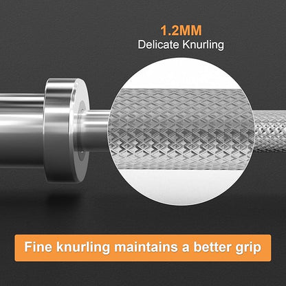 Olympic Barbell Weight Bar for Weightlifting 7ft/6ft/5ft for 500lbs/400lbs/330lbs Weight
